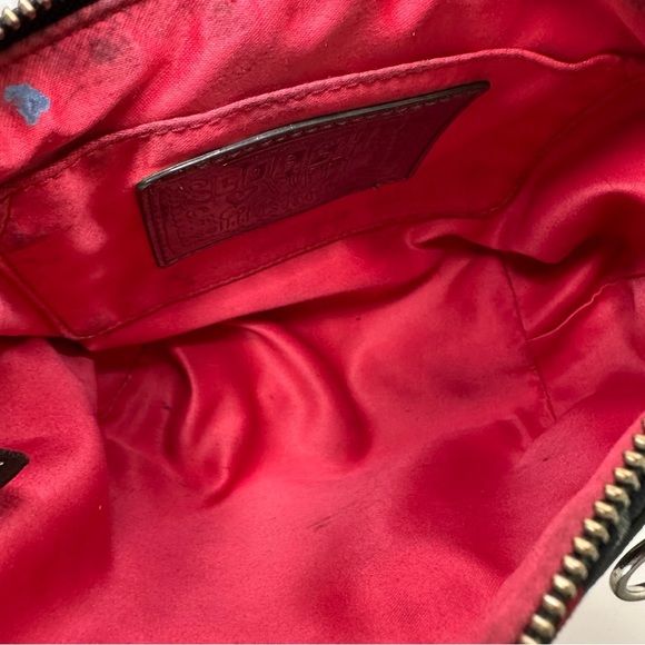 Coach Poppy Vintage Y2K Graffiti Glam Small Mini Shoulder Bag Black Canvas - Picture 2 of 14